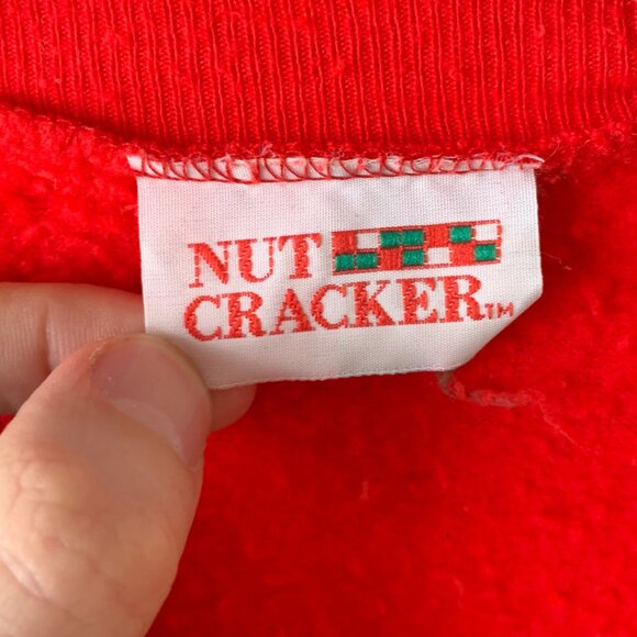 90s Vintage Nutcracker Red Christmas Sweatshirt Women’s L Holiday Crewneck - Picture 3 of 7